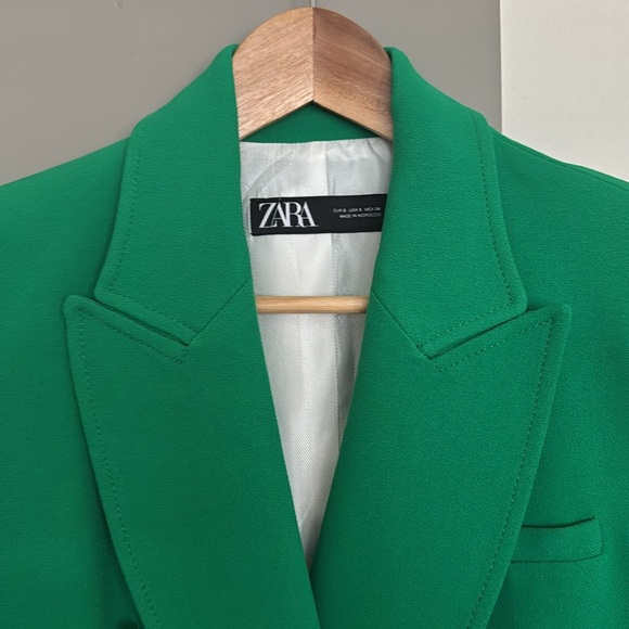 NWOT Zara Women's Green Blazer, S - Picture 3 of 4